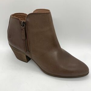 Frye Judith Leather Booties Shoes Ankle Boots Wheat 9M Western Business Casual